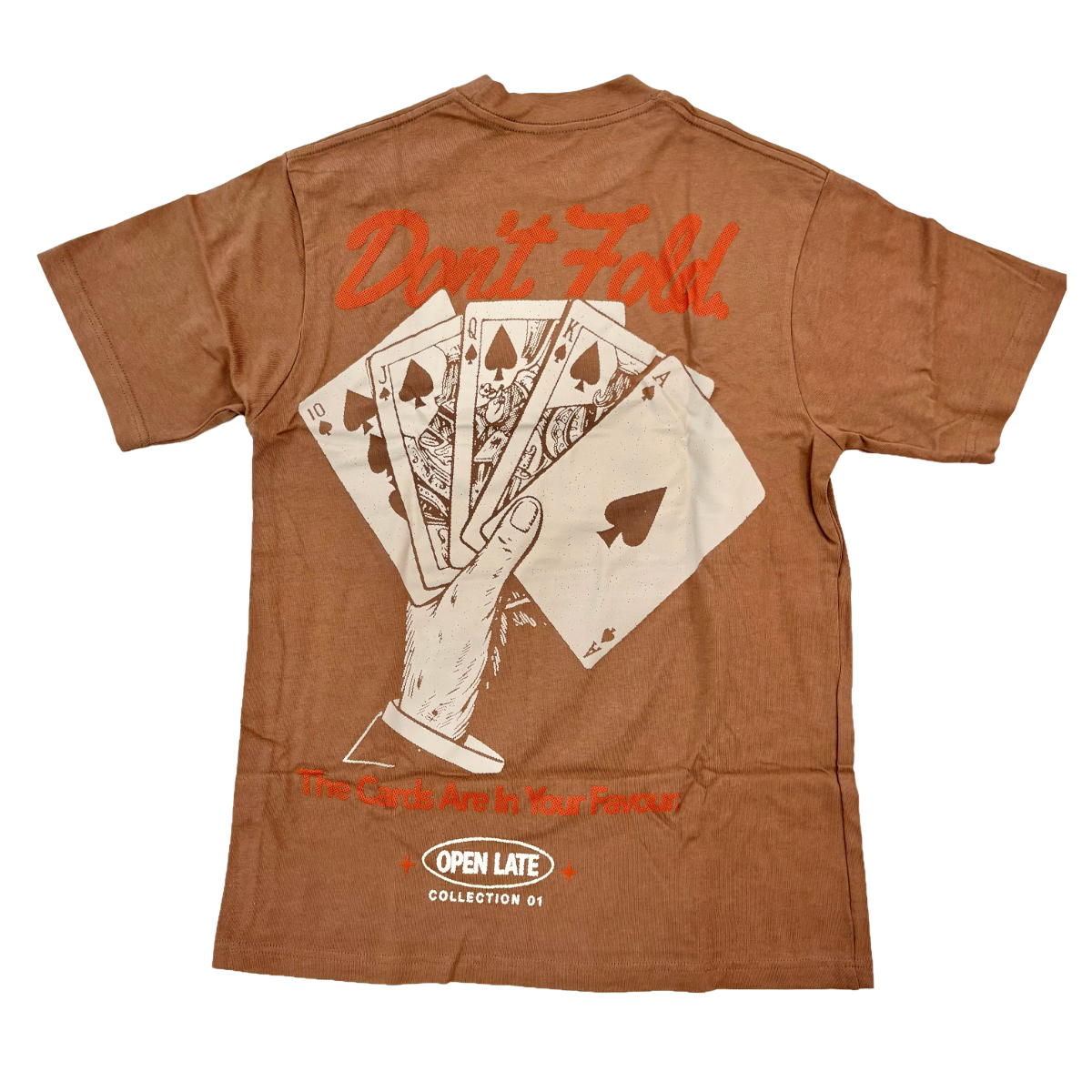 NC 'DON'T FOLD' SS TEE (BRWN)