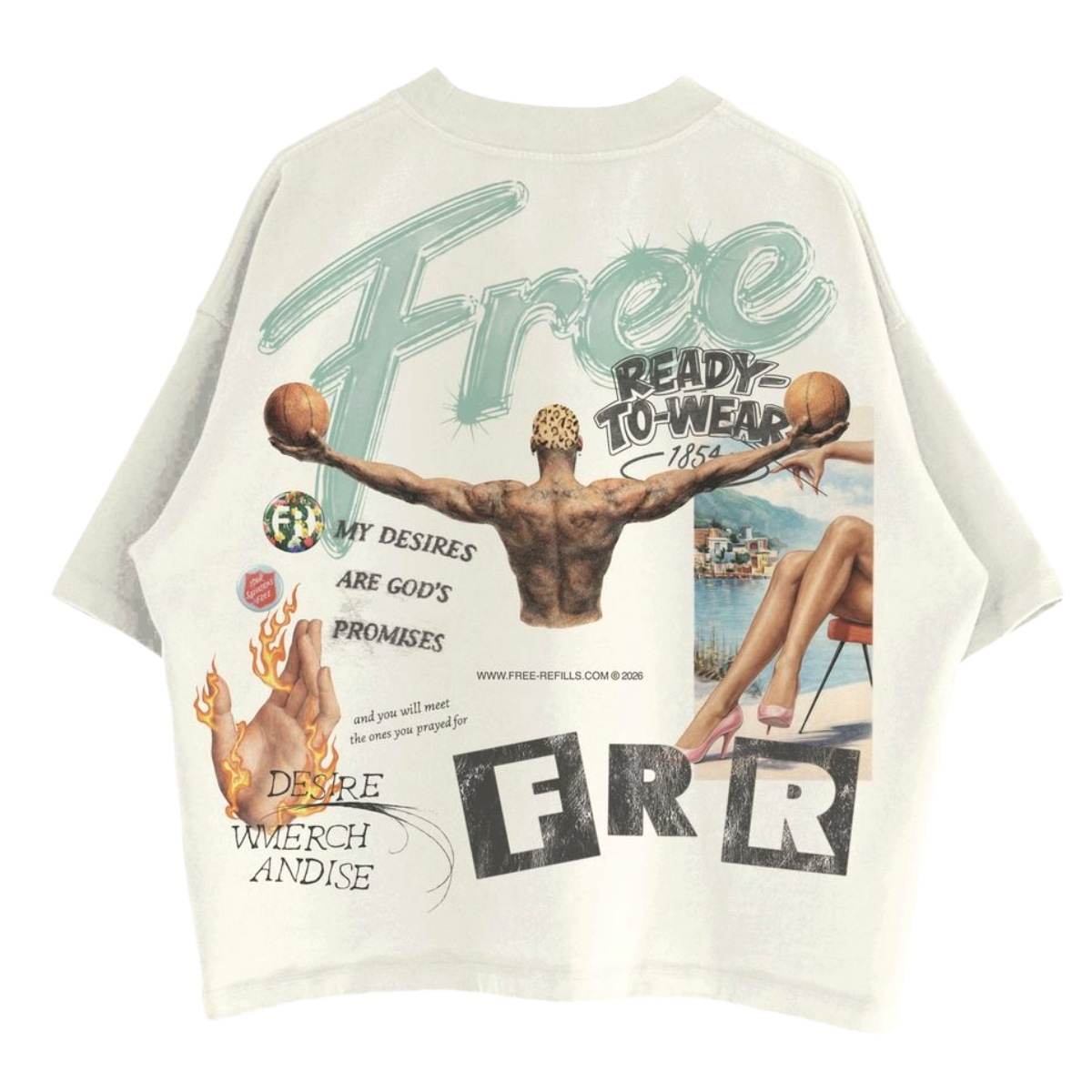 FR 'THE POWDER ROOM' SS TEE (CRM)