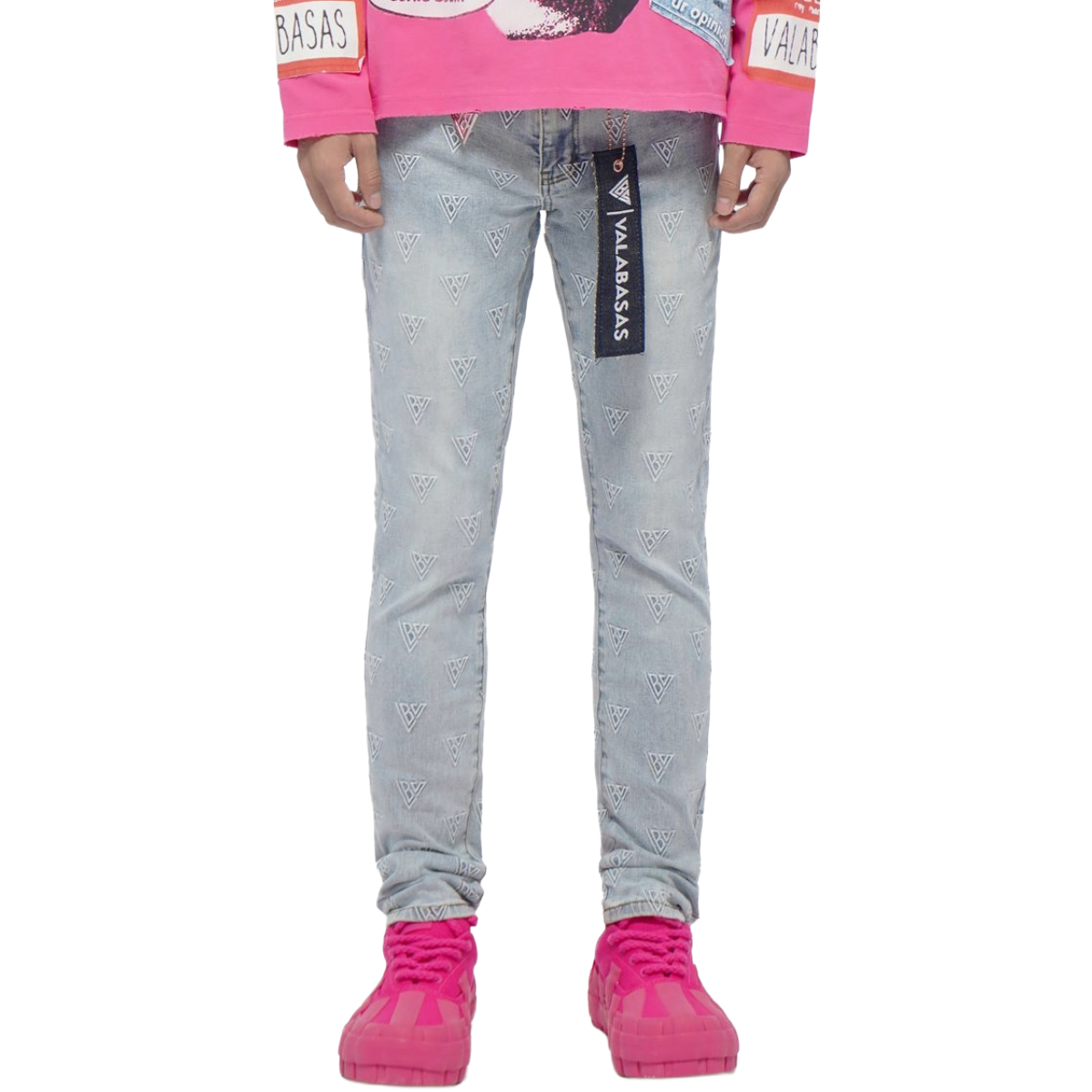 VALABASAS 'CAELUNE' SKINNY DENIM (LT BLUE)