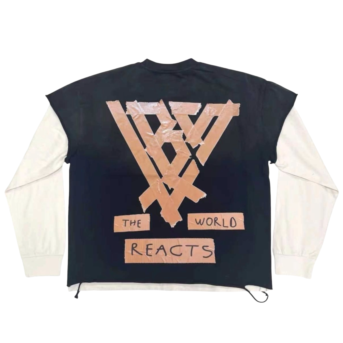 VALABASAS 'SHAWTY' LS LAYERED TEE (BLK)