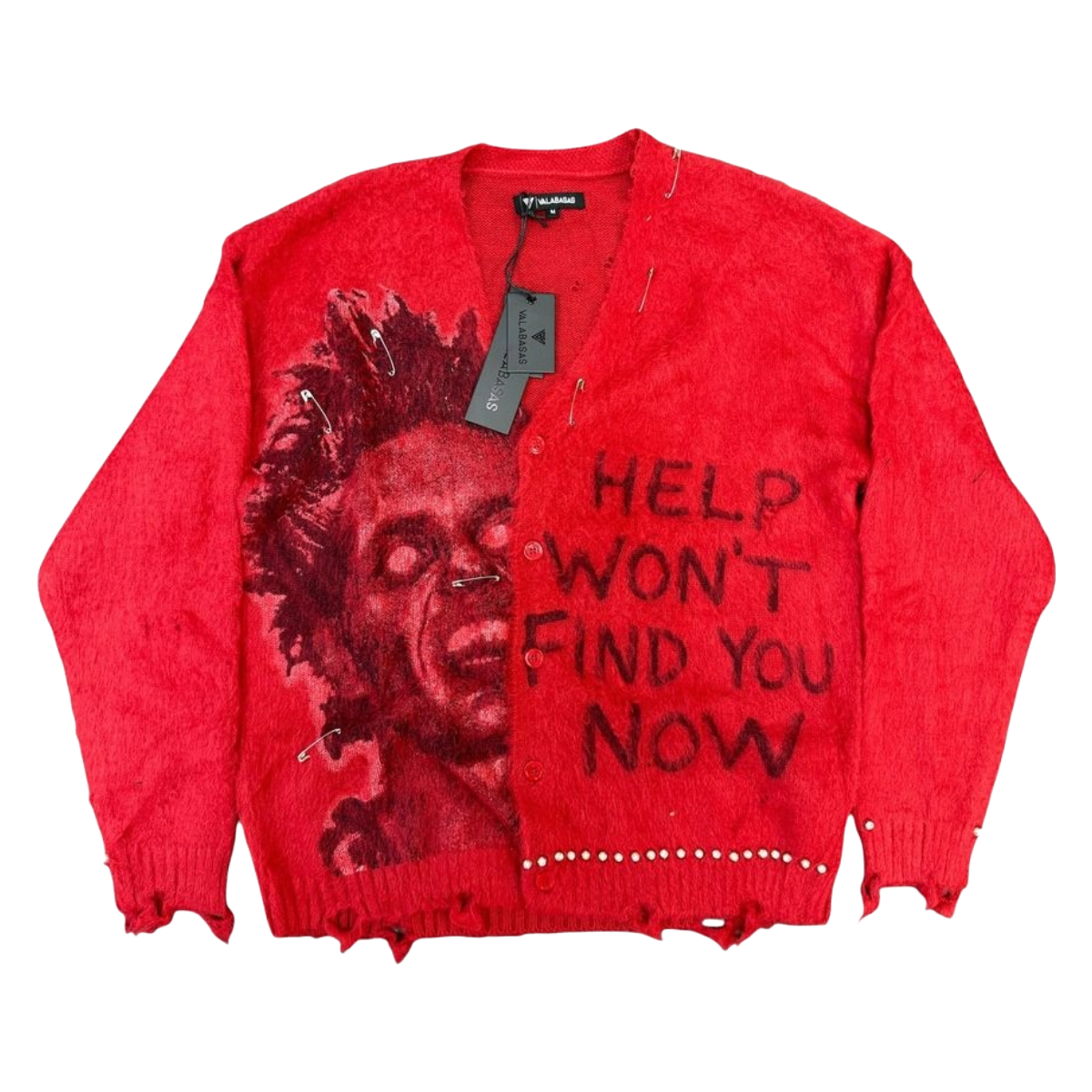 VALABASAS 'CANT HIDE' MOHAIR CARDIGAN (RED)