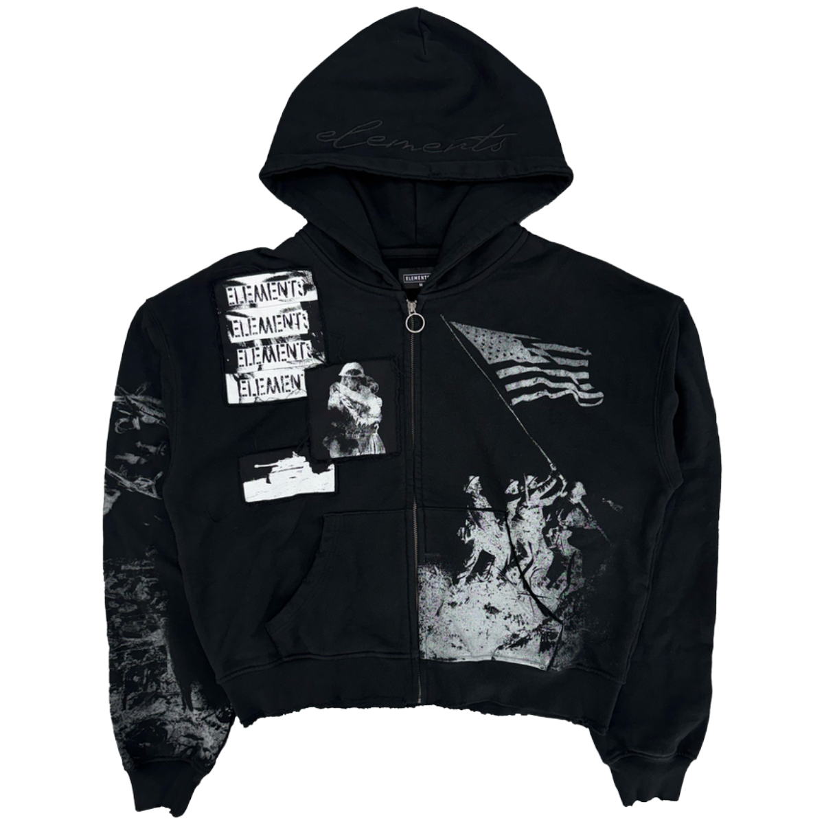 EOA 'TRENCHES' ZIP-UP HOODIE (BLK)