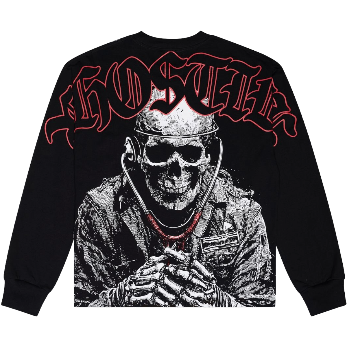 XHOSTILE 'DEATH SENTENCE' LS TEE (BLK)