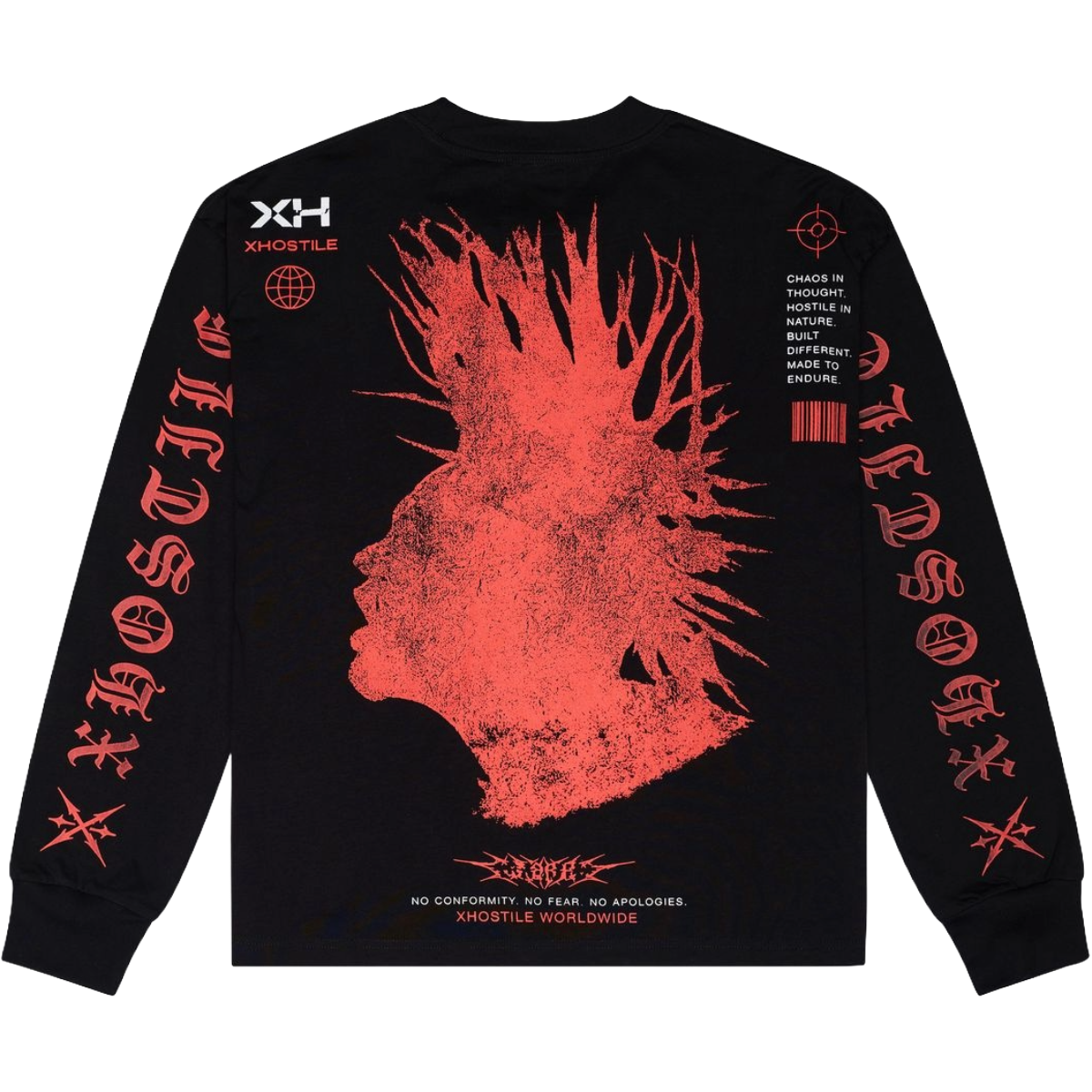 XHOSTILE 'RENEGADE' LS TEE (BLK)