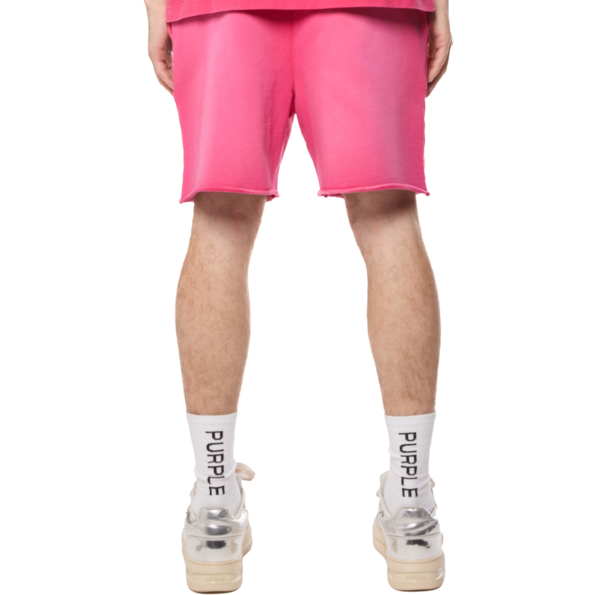 PURPLE HWT FLEECE SHORT (HT PNK)