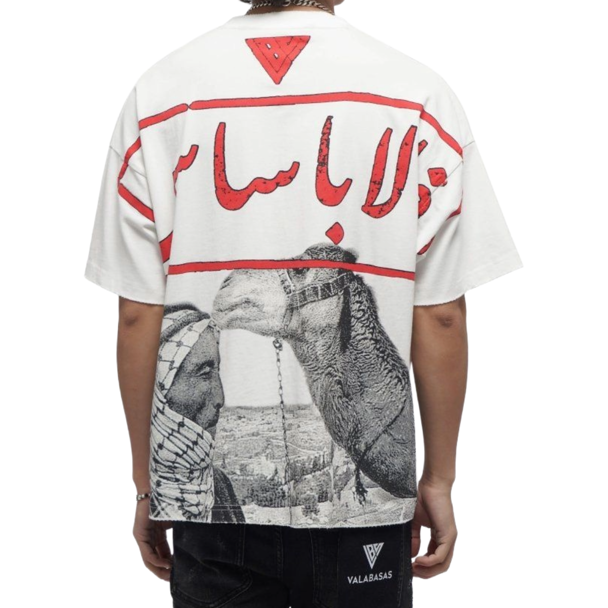 VALABASAS 'CAMEL' SS TEE (WHT)