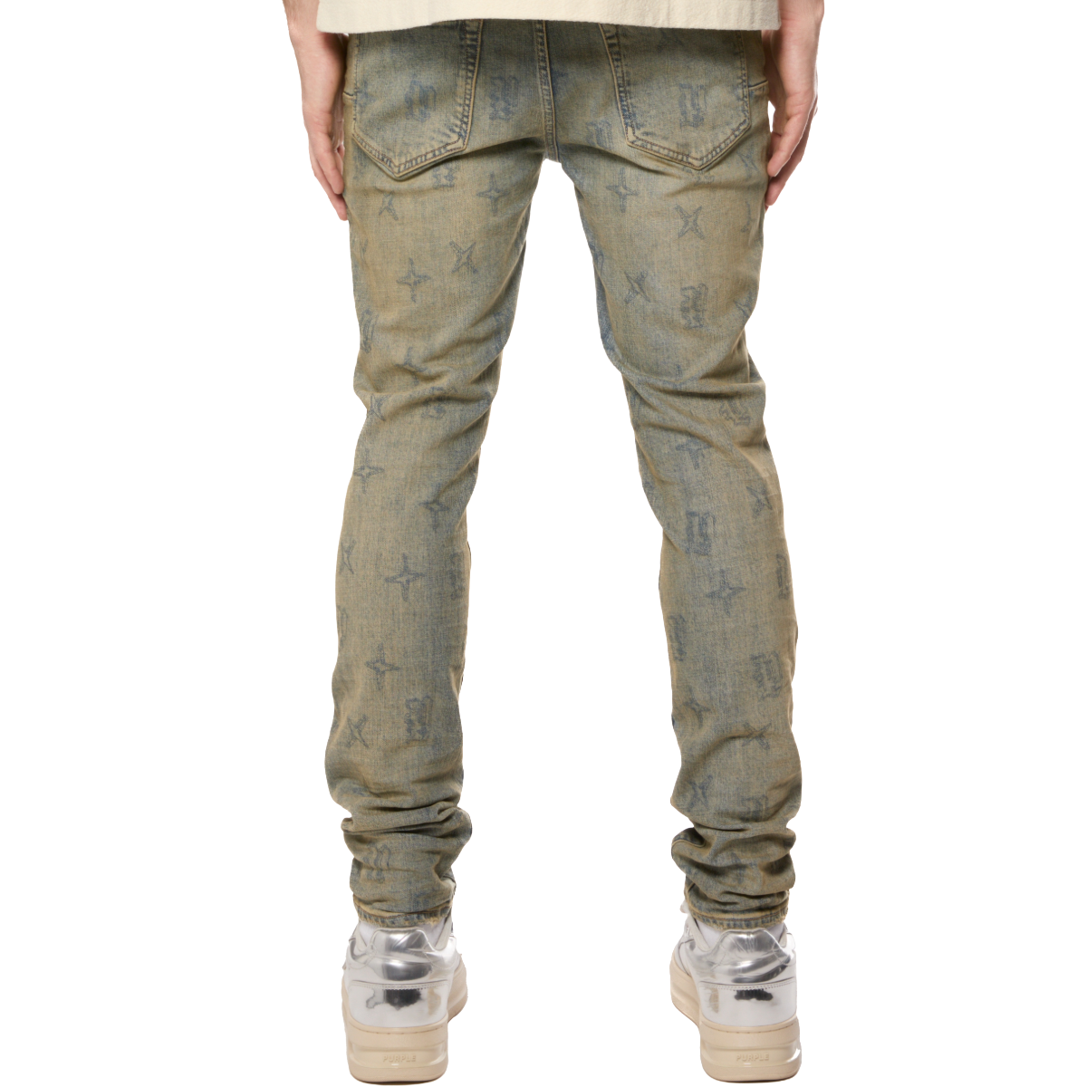 PURPLE SKINNY GOTHIC WIRE DENIM (MD INDIGO)