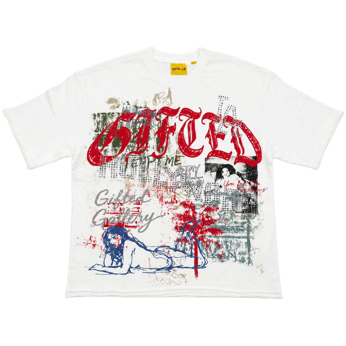 GFTD 'GALLERY' FRENCH TERRY SS TEE (WHT)