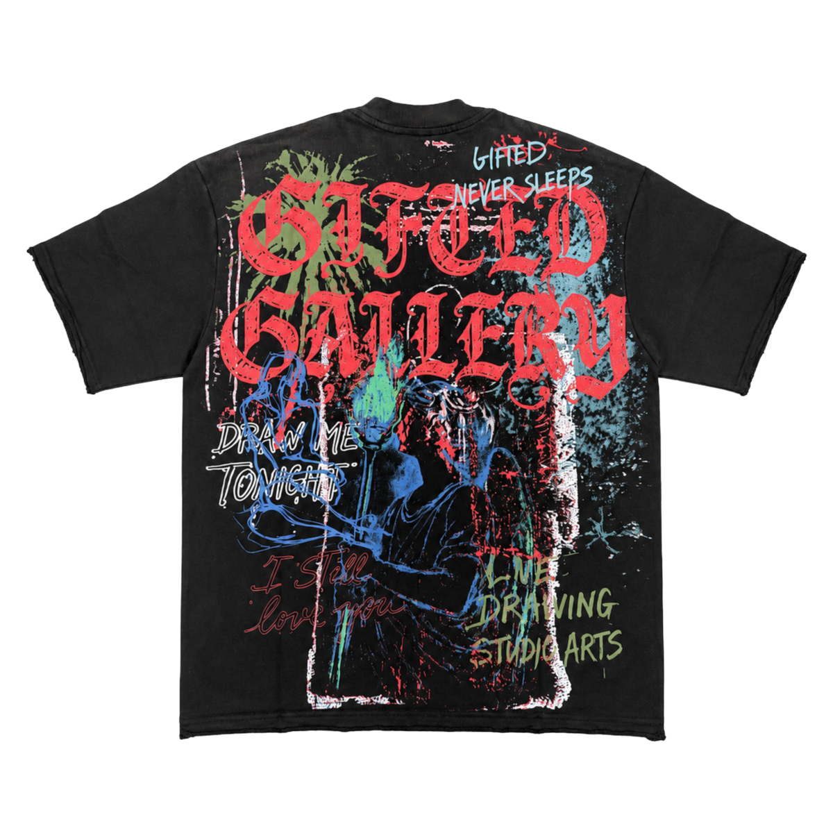 GFTD 'GALLERY' FRENCH TERRY SS TEE (BLK)