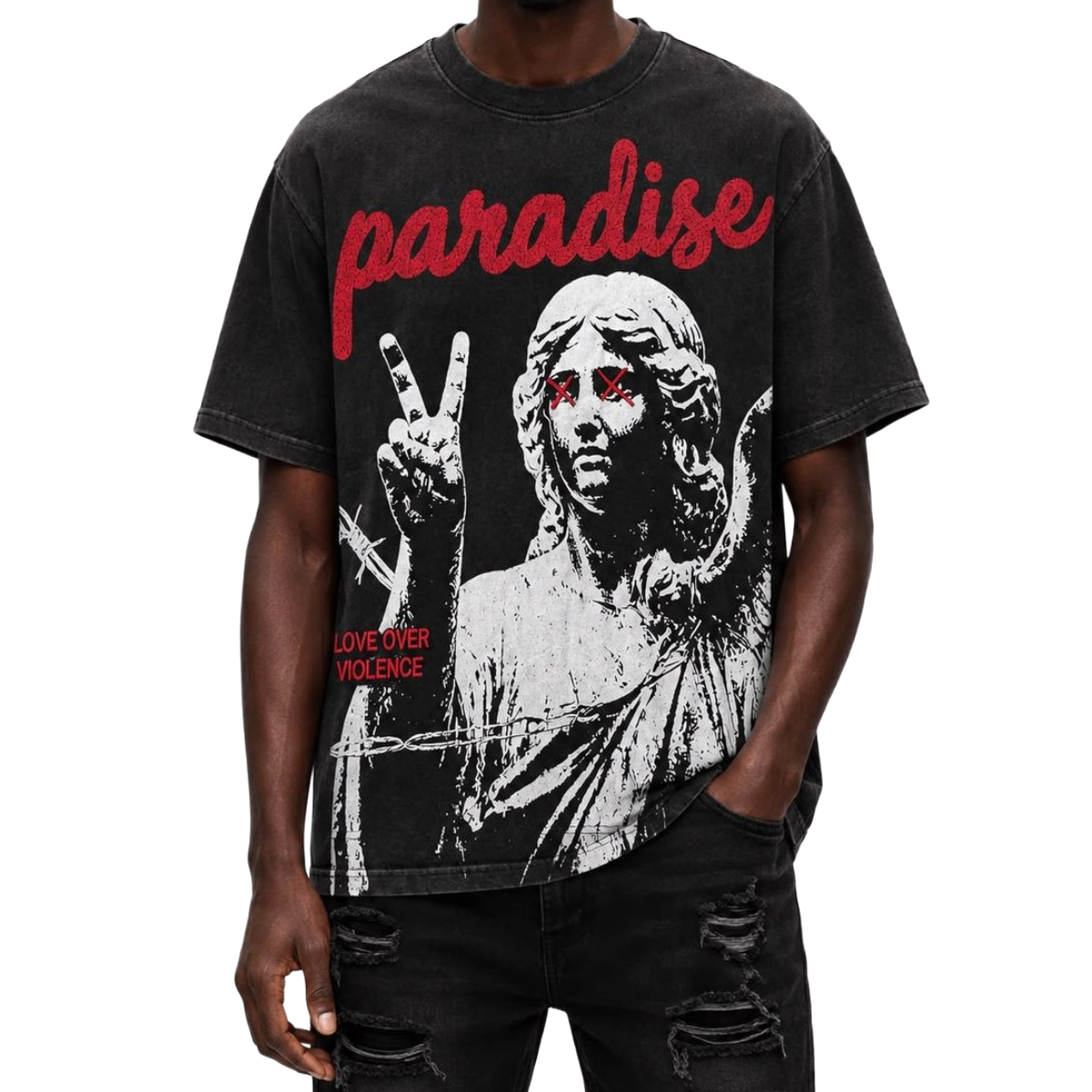 REELISTIK 'PEACE' SS TEE (BLK)