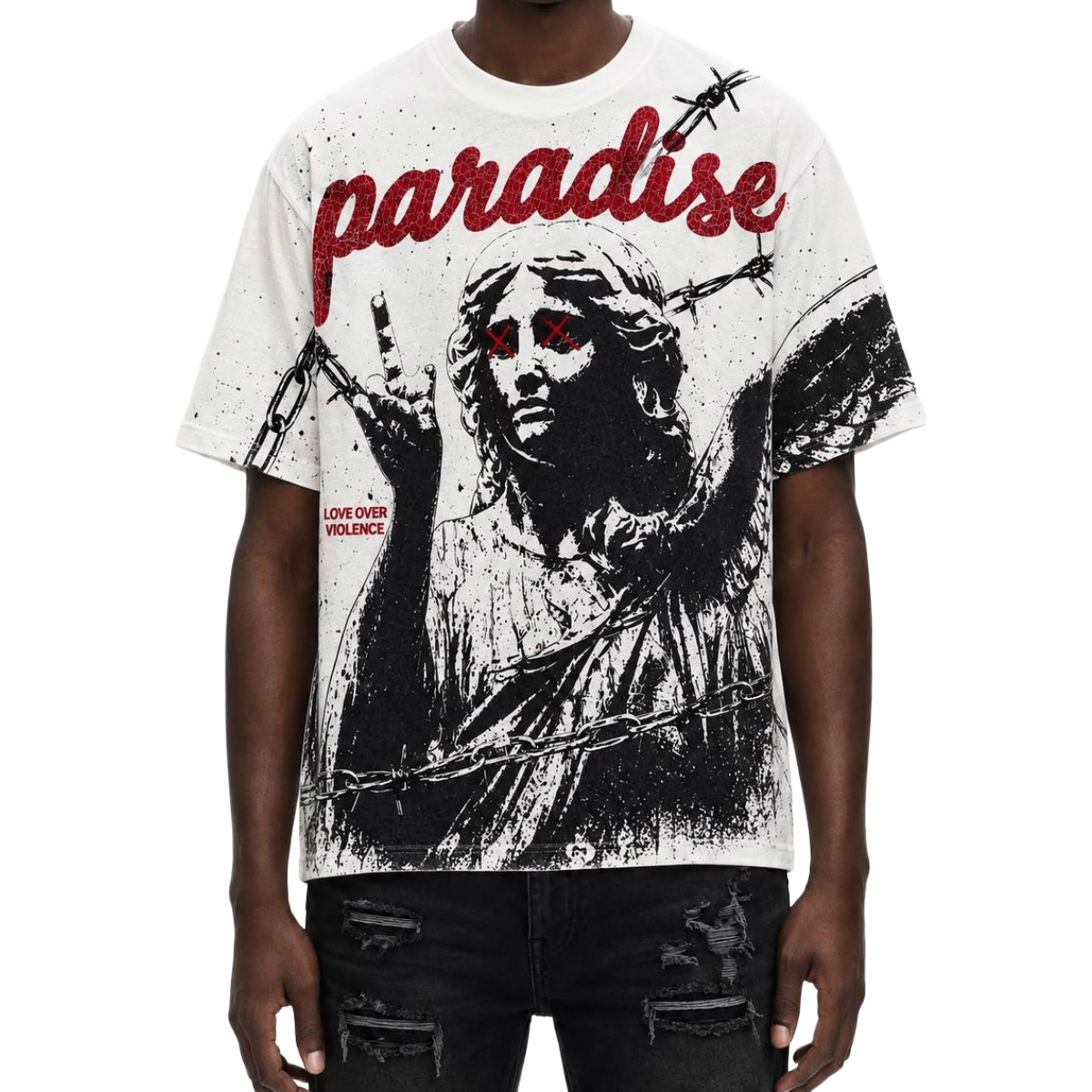 REELISTIK 'PEACE' SS TEE (WHT)