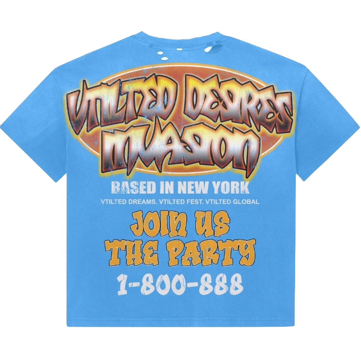 VTILTED '1-800' SS TEE (BLU)