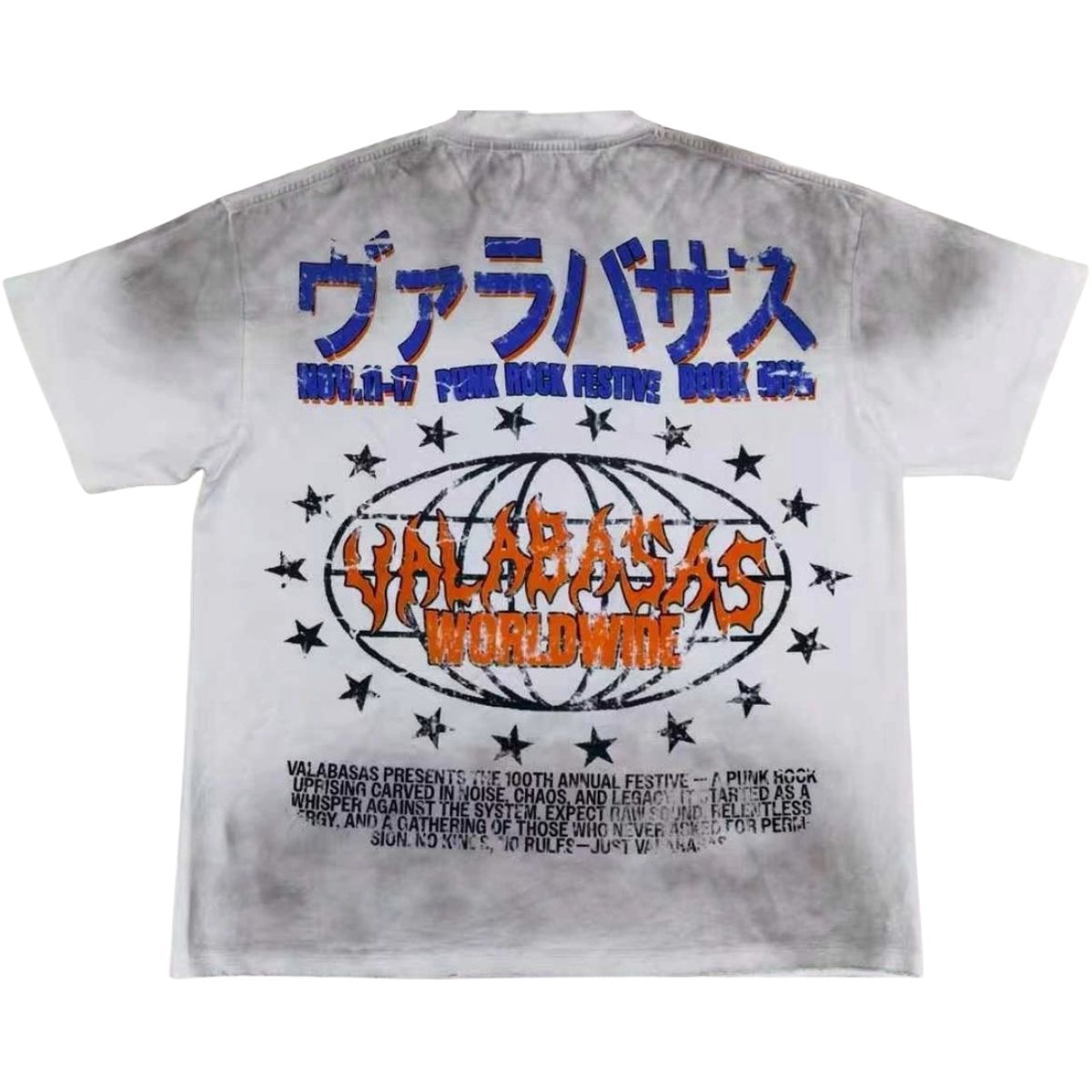 VALABASAS 'PUNK FEST' SS TEE (DTY WHT)