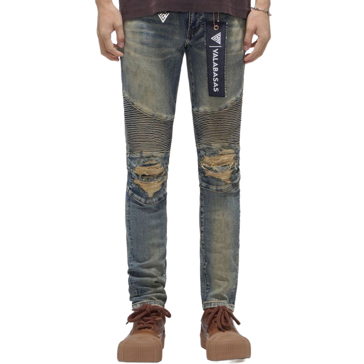 VALABASAS 'MR.BIKER' SKINNY DENIM (VTG BLU)