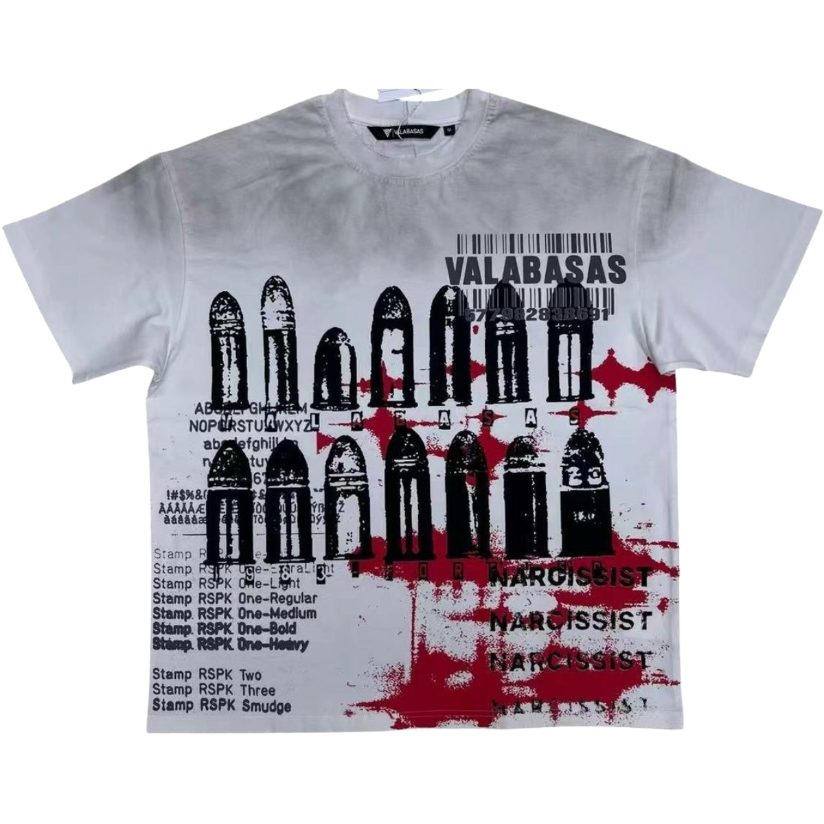 VALABASAS 'NARCISSIST' SS TEE (WHT)
