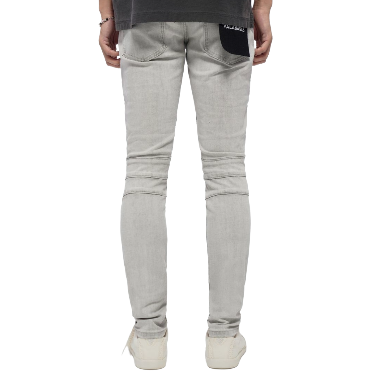 VALABASAS 'MR.BIKER' SKINNY DENIM (SNW GRY)