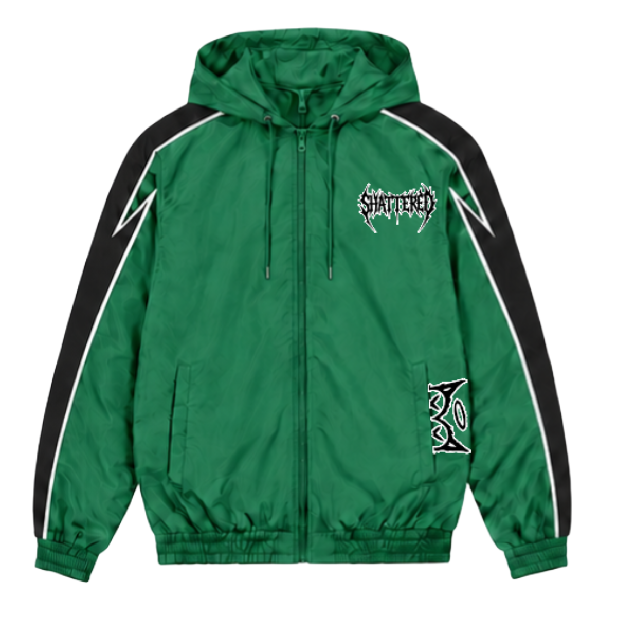 SH NYLON HOODIE (GRN/BLK)