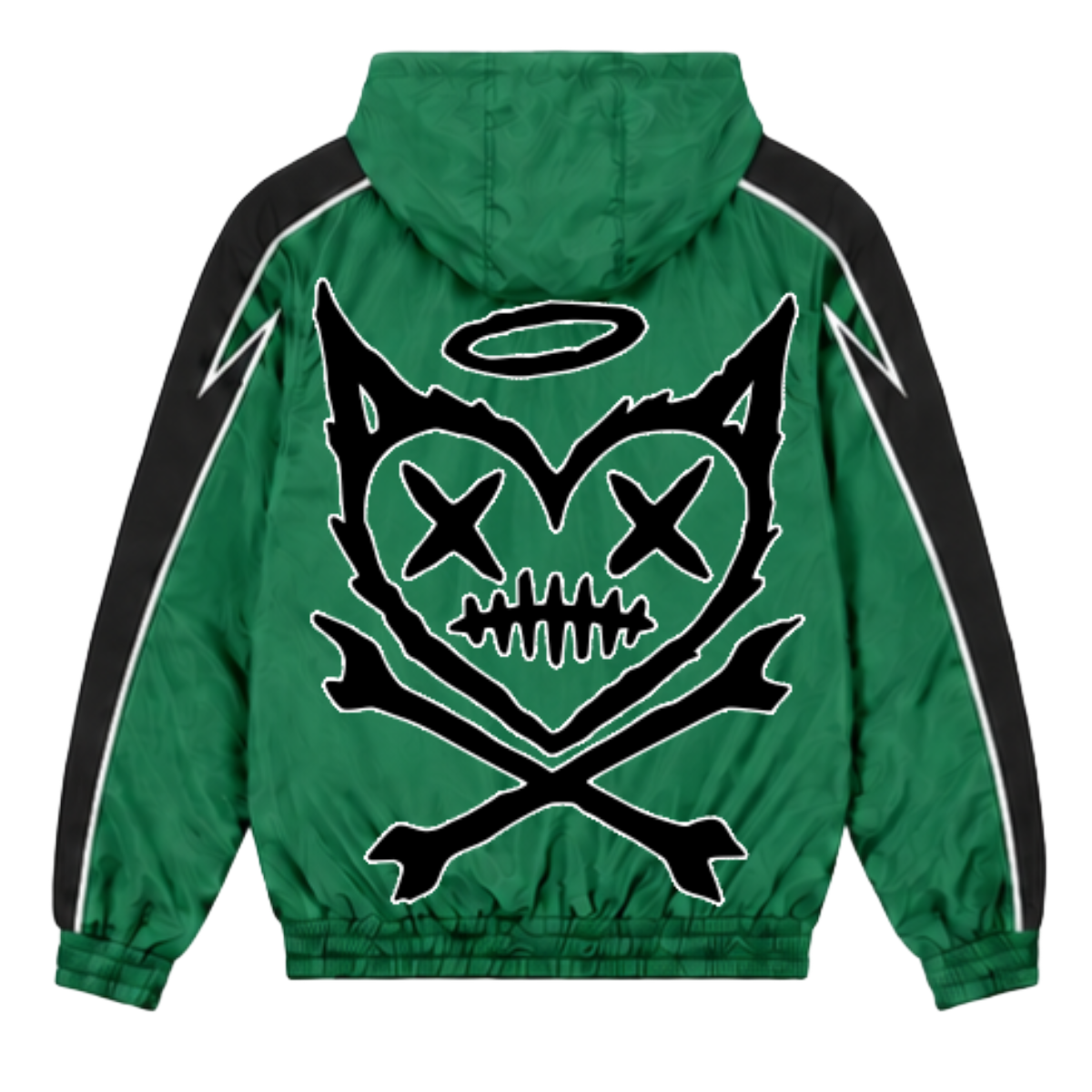 SH NYLON HOODIE (GRN/BLK)