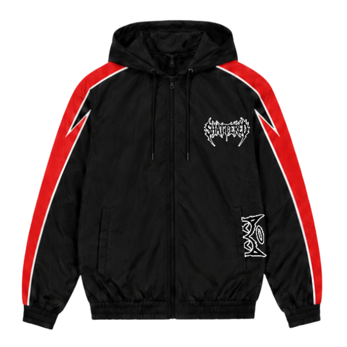 SH NYLON HOODIE (BLK/RED)