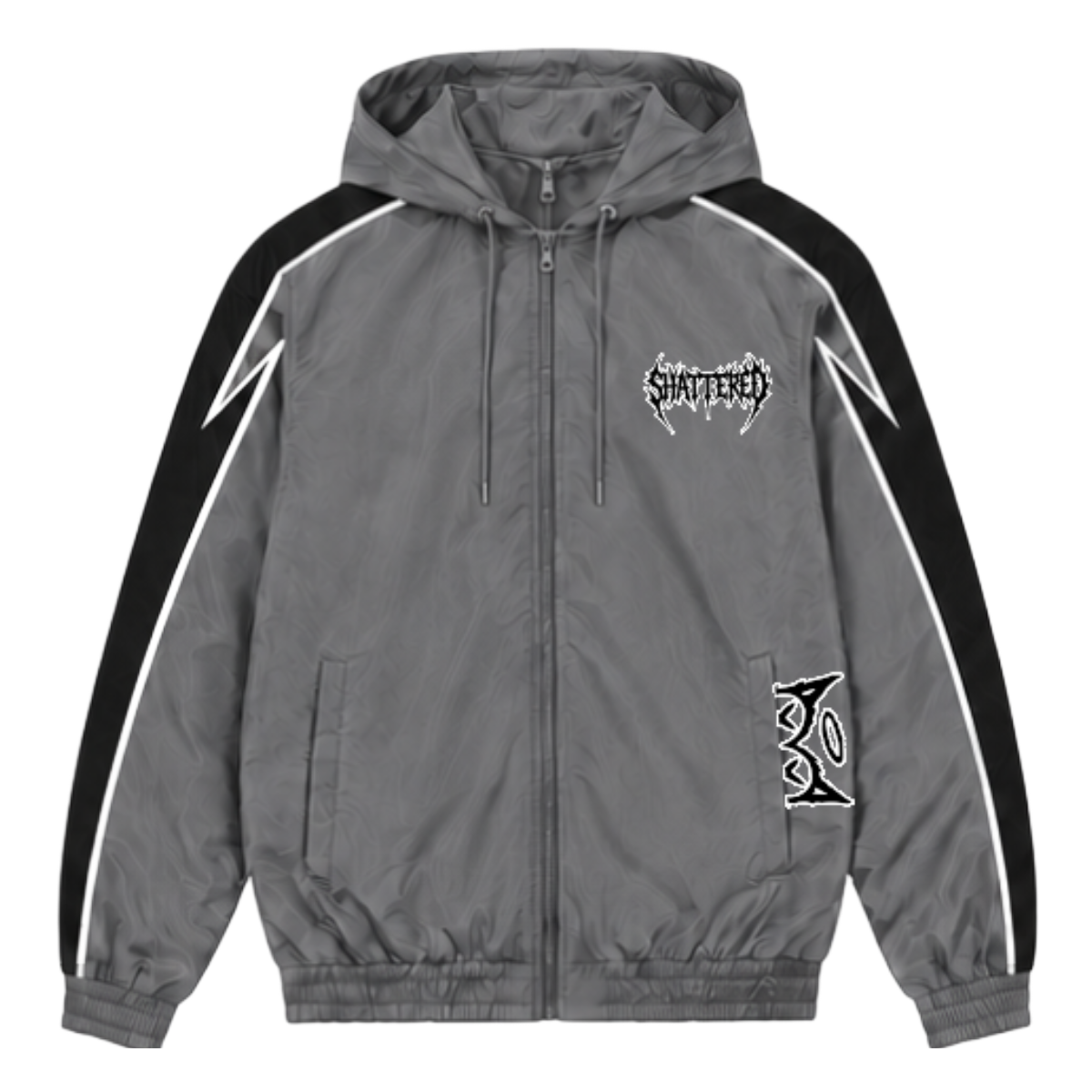 SH NYLON HOODIE (GRY/BLK)