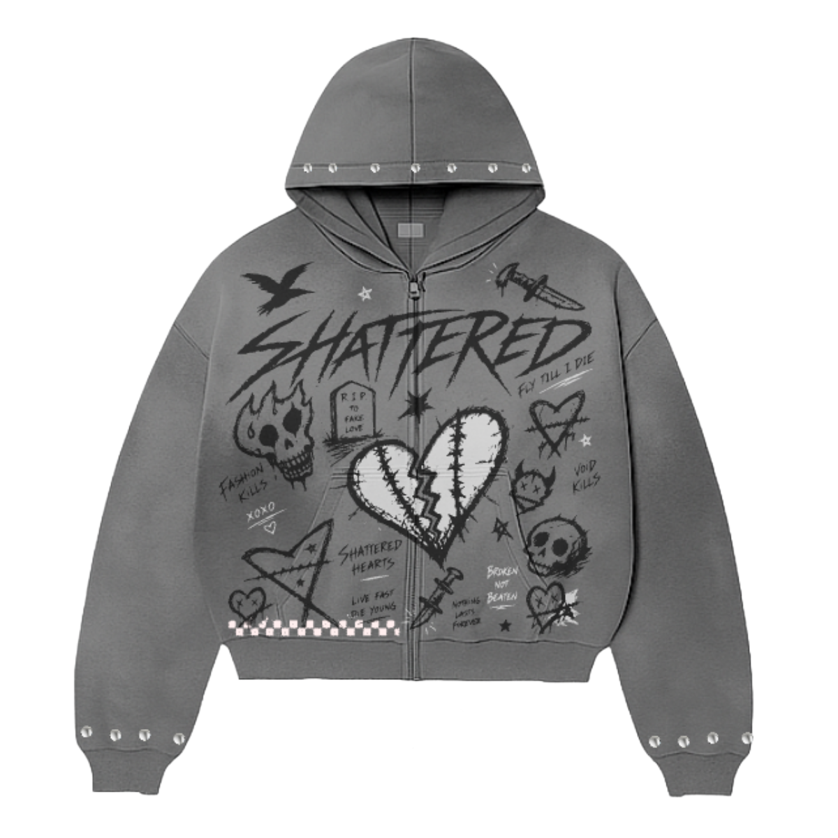SH 'DOODLE' HOODIE (GRY)