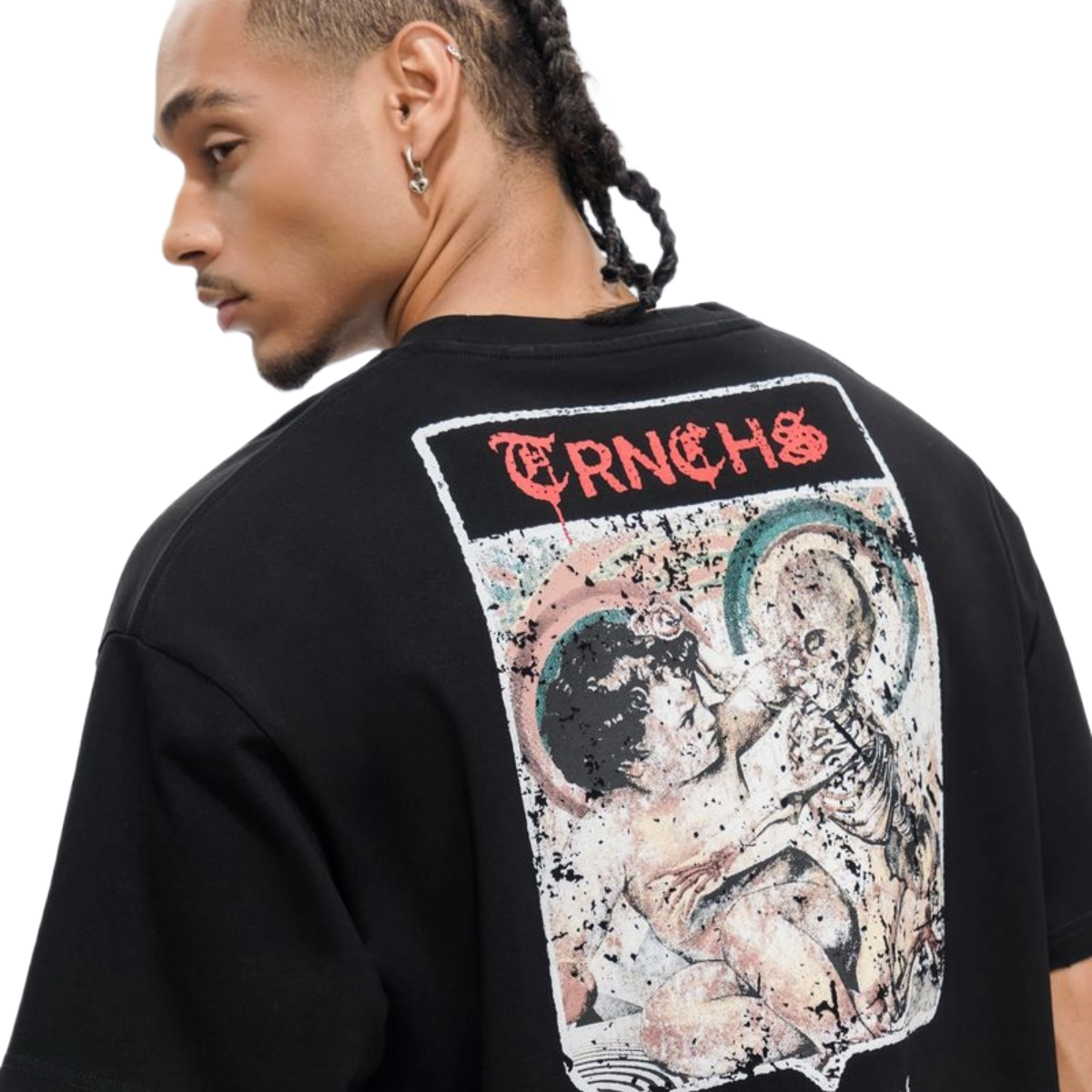 TRNCHS MILITANT GOTHIC BLACK TEE