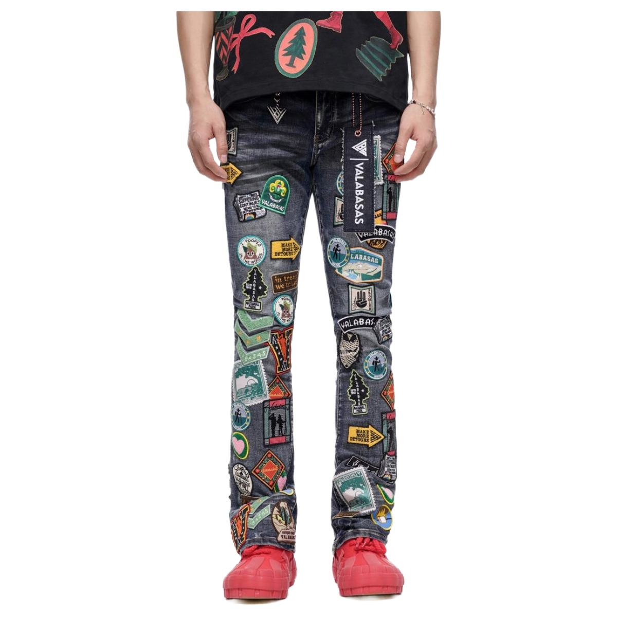 VALABASAS "AXIS" STACKED BLUE WASH DENIM