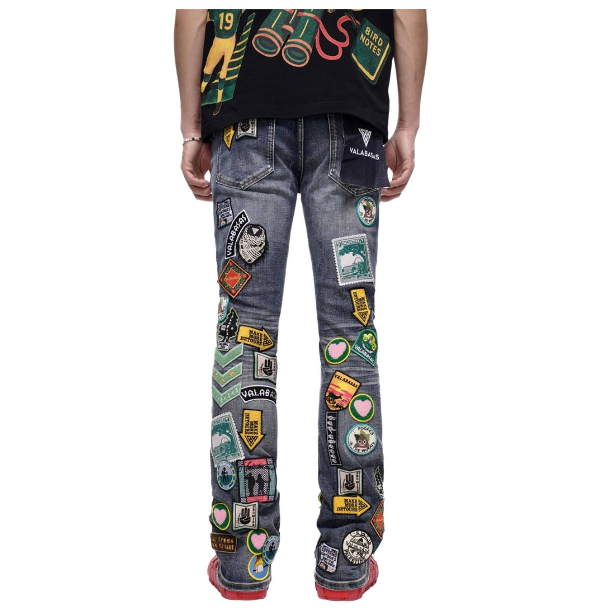 VALABASAS "AXIS" STACKED BLUE WASH DENIM