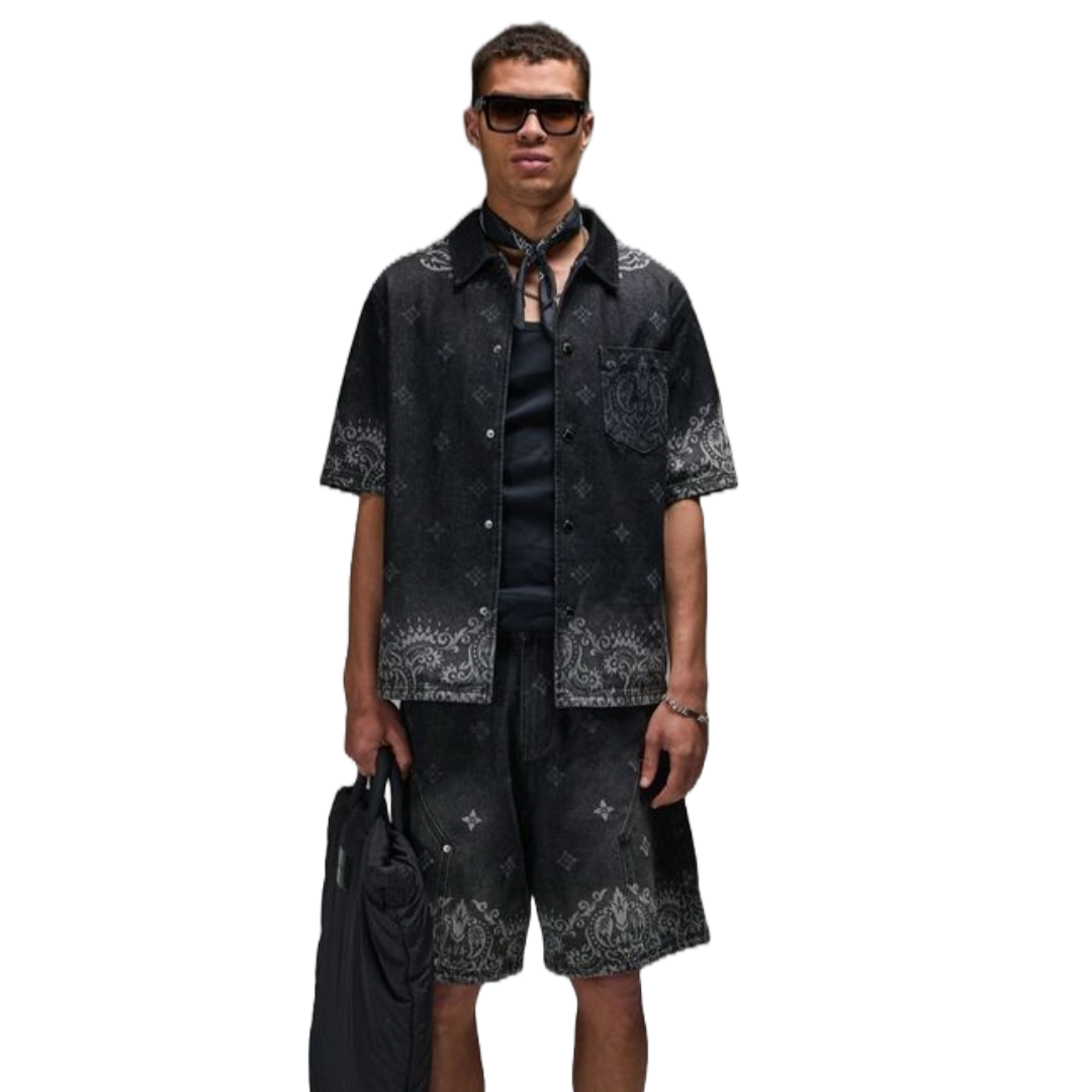 CD "LASER PRINT DENIM SHORTS"