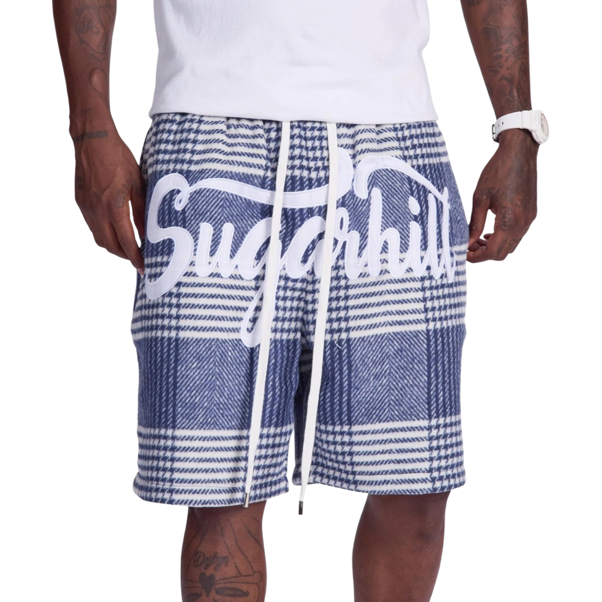 SH "DUSTER" SHORTS (BLUE PLAID)