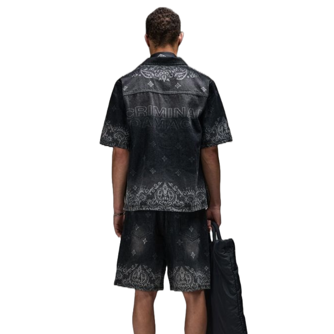 CD "LASER PRINT DENIM SHORTS"