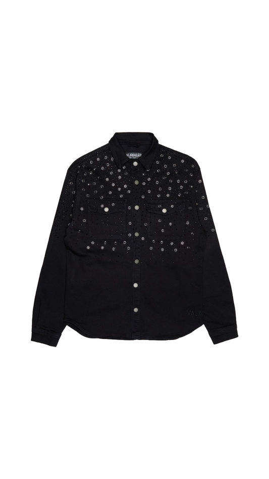 VALABASAS "BLITZ" BLACK DENIM JACKET