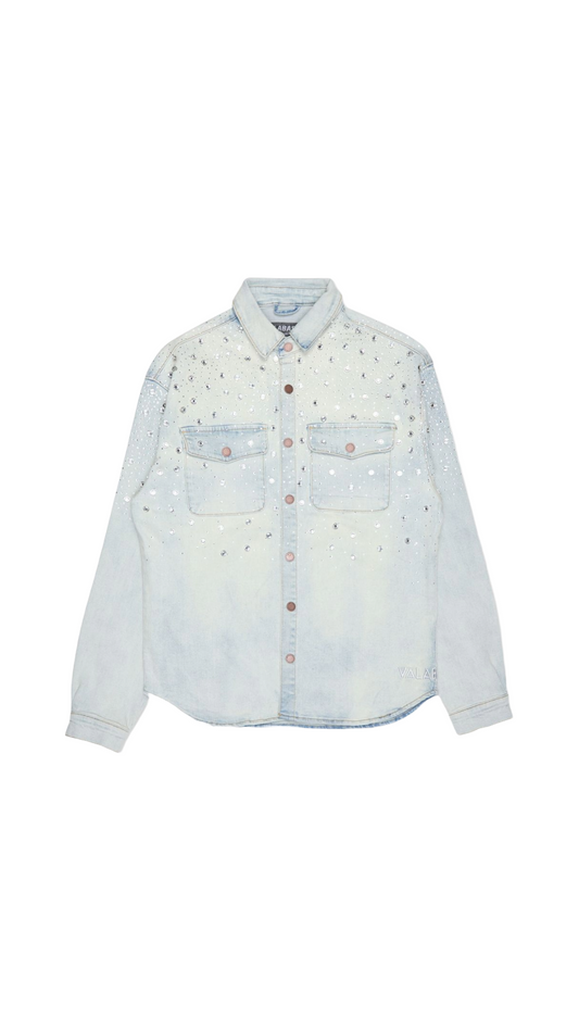VALABASAS "BLITZ" LT. BLUE WASH DENIM JACKET