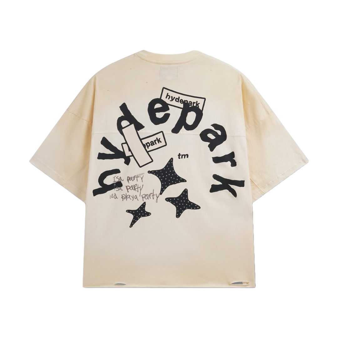 HP Cream Aged Cotton (Double Yoke) Crop Tee