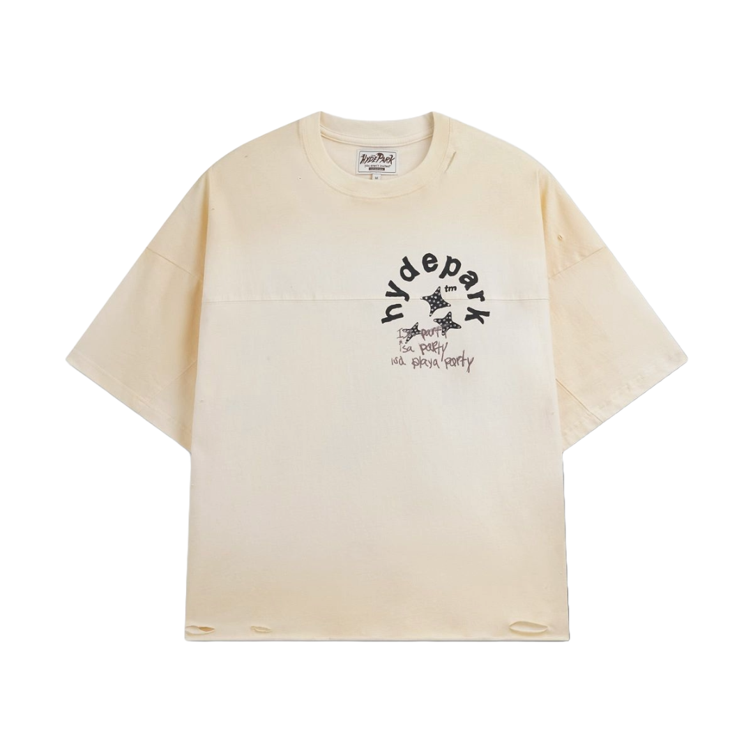 HP Cream Aged Cotton (Double Yoke) Crop Tee