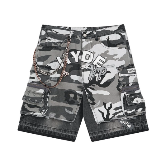 HP Black Camo x Denim Cargo Short