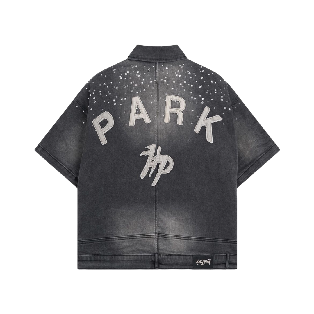 HP Black Studded Park Denim Work Shirt