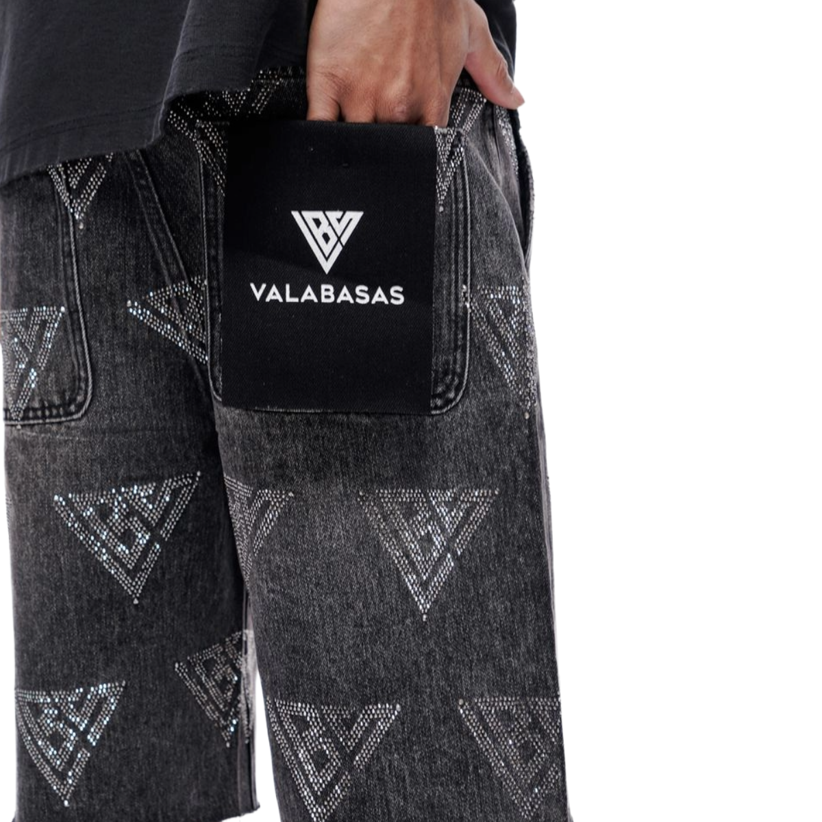 VALABASAS "PALACE" WASHED JORTS (GREY)