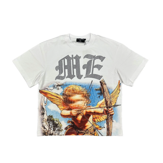 ME "WHITE ANGEL RHINESTONE TEE"