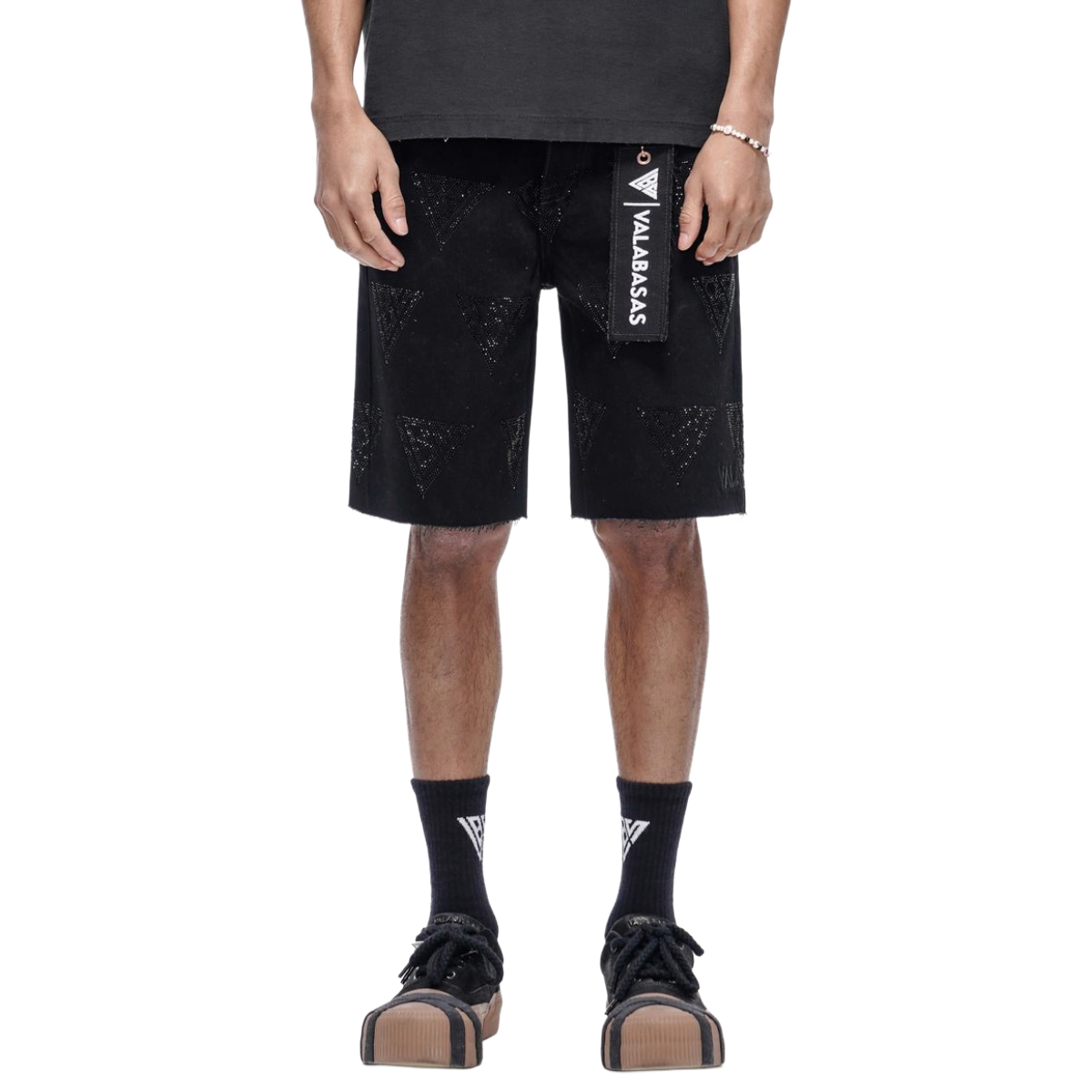 VALABASAS "PALACE" WASHED JORTS (BLACK)