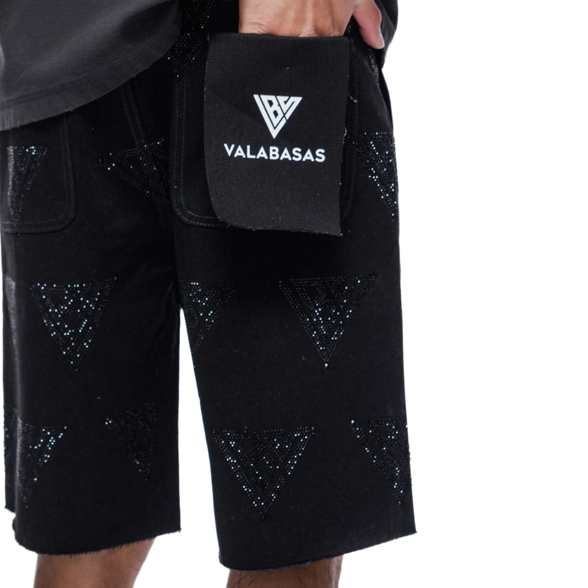 VALABASAS "PALACE" WASHED JORTS (BLACK)