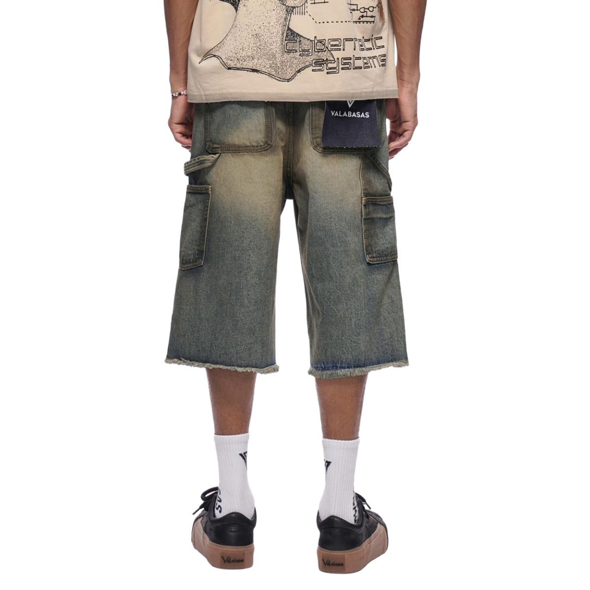 VALABASAS "REVOLT" WASHED DENIM JORTS (DRTY VTG)