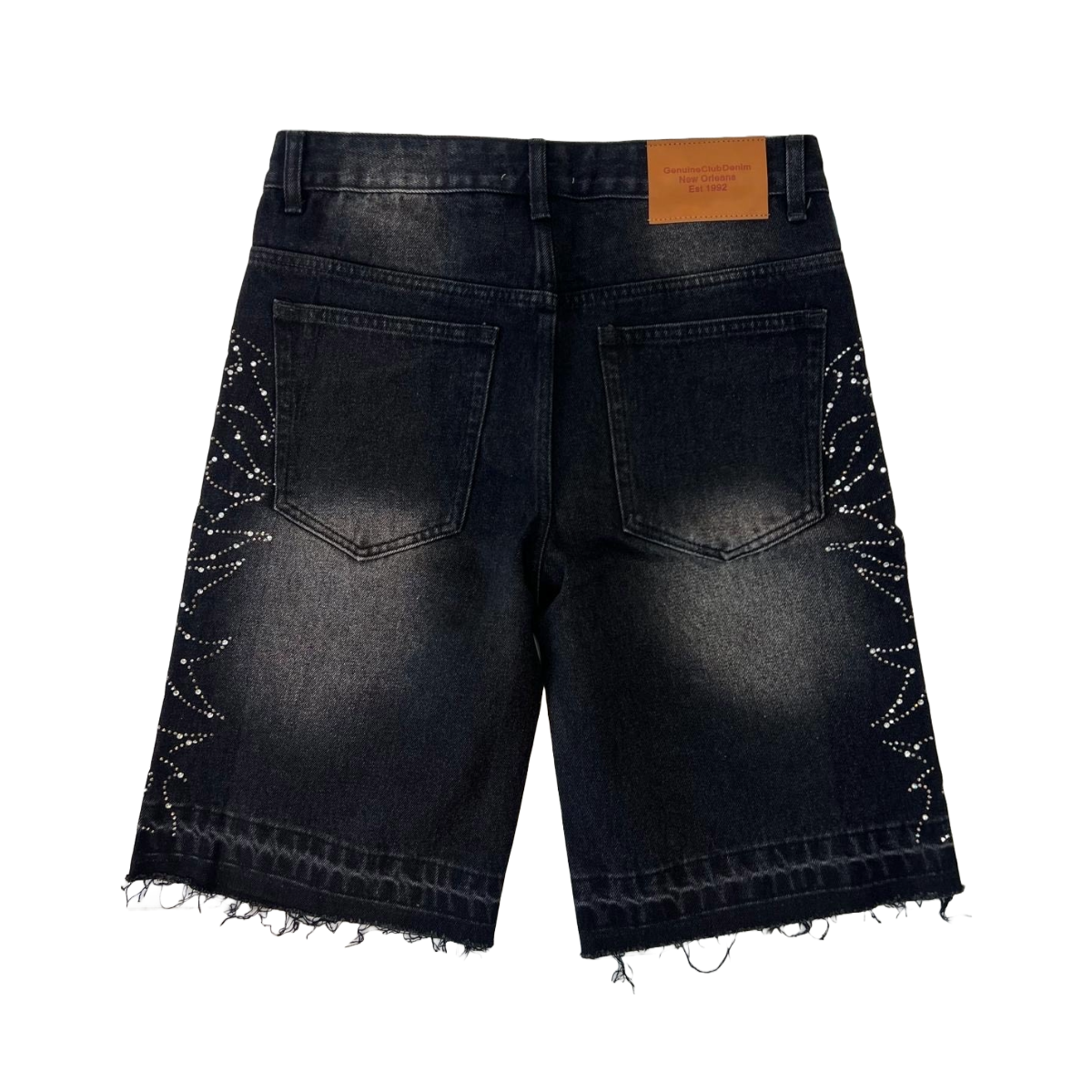 GC BLACK DISTRESSED WASHED GENUINE JORTS