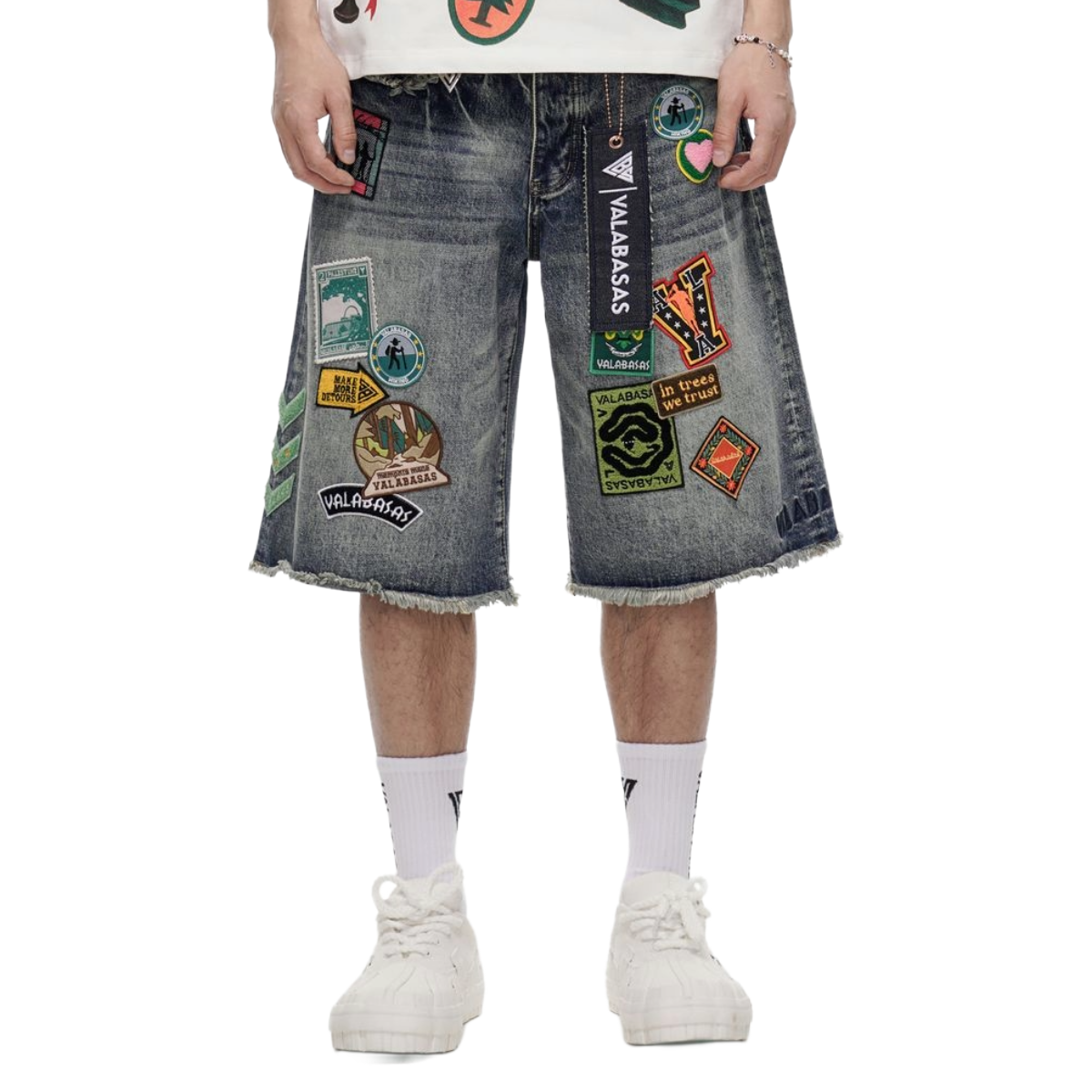 VALABASAS "TERRA" BLUE WASH SHORTS