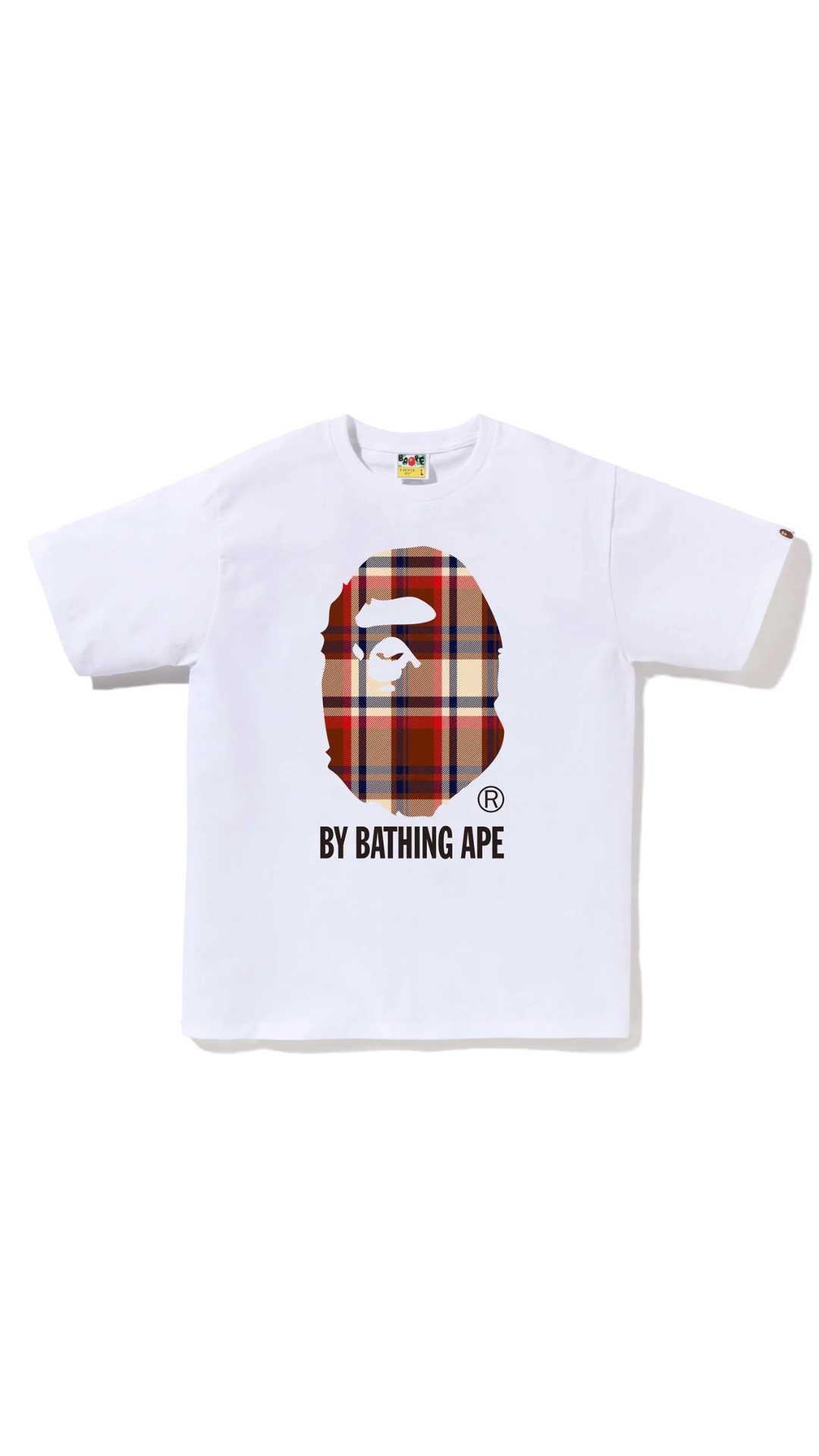 BAPE CHECK BY BATHING APE TEE (WHITE)