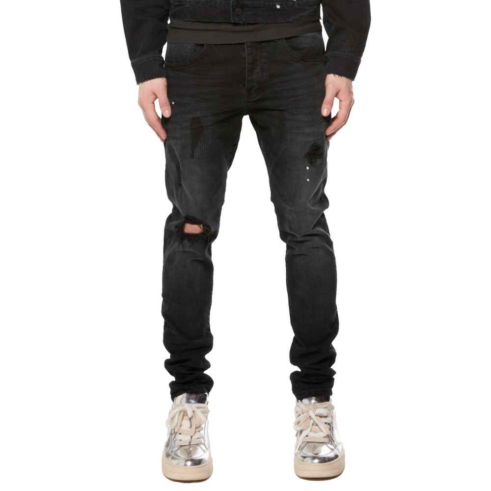 PURPLE 'DROP FIT MIDRISE' STRETCHED DENIM