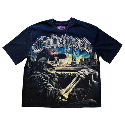 GODSPEED SIGHTSEEING TEE (BLACK WASH)