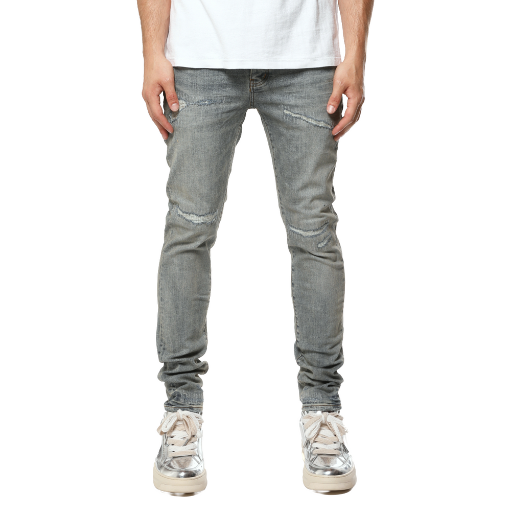 PURPLE 'REPAIR' STRETCHED DENIM (LIGHT BLUE)