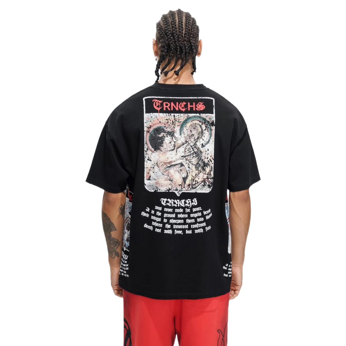 TRNCHS MILITANT GOTHIC BLACK TEE