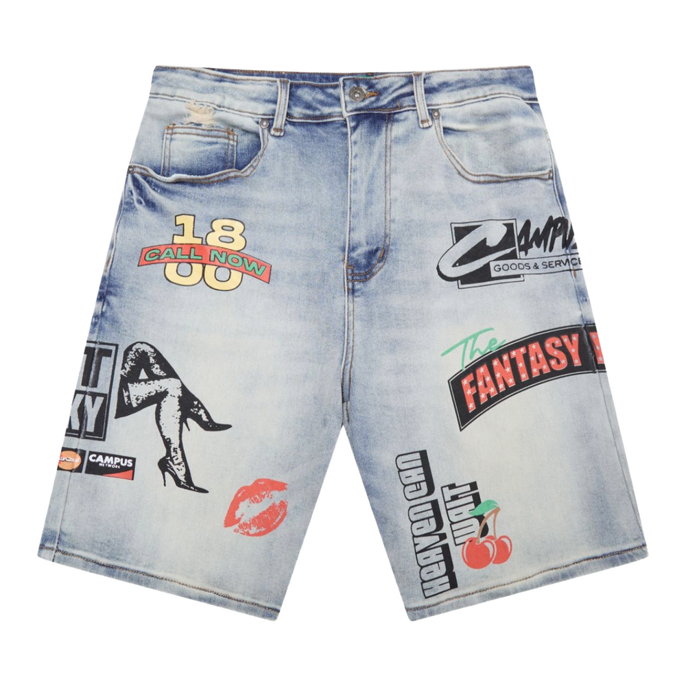 CAMPUS 'VICE' DENIM JORTS (BLUE)